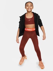 Темно-красный - Nike бюстгальтер с логотипом-галочкой Dri-FIT - Изображение 2 из 5