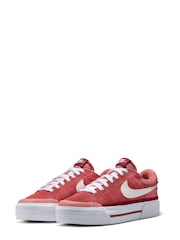 Nike Pink Court Legacy Lift Platform Trainers - Image 5 of 12