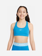 Ярко-синий - Nike бюстгальтер с логотипом-галочкой Dri-FIT - Изображение 1 из 6