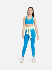 Ярко-синий - Nike бюстгальтер с логотипом-галочкой Dri-FIT - Изображение 6 из 6