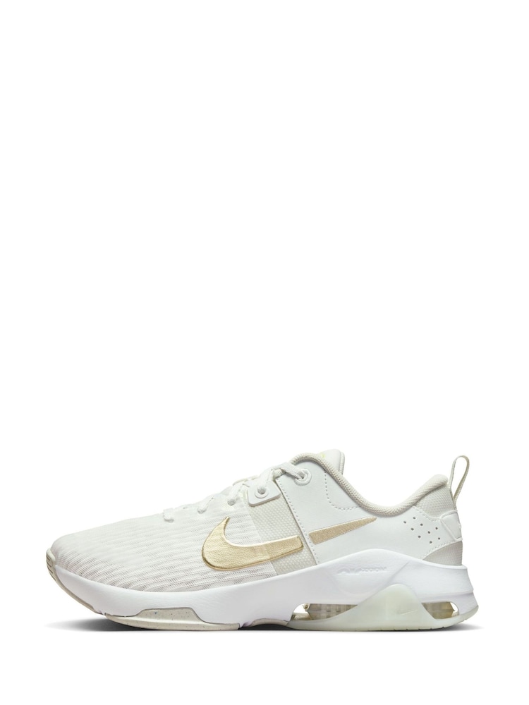Nike White/Gold Zoom Bella 6 Gym Trainers - Image 2 of 11