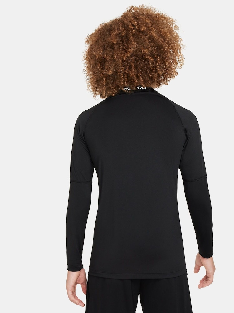 Nike Black Pro Dri-FIT Long Sleeve Base Layer T-Shirt - Image 2 of 8