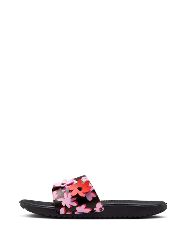 Nike Black Junior/Youth Kawa Flower Sliders - Image 2 of 8