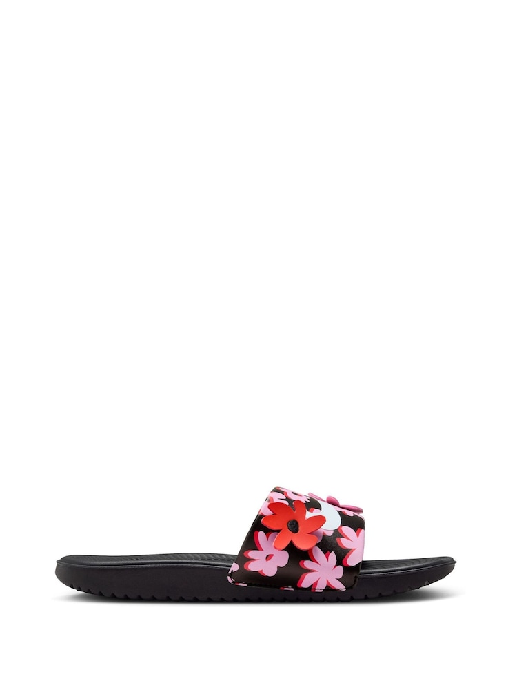 Nike Black Junior/Youth Kawa Flower Sliders - Image 3 of 8