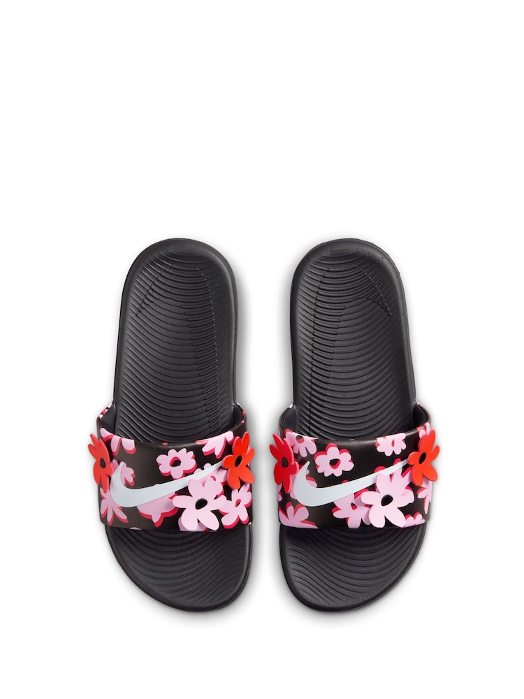 Nike Black Junior/Youth Kawa Flower Sliders - Image 7 of 8