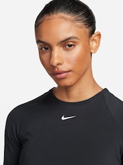 Nike Black Pro Dri-FIT Cropped Long Sleeve Top - Image 5 of 7