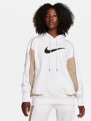 Nike White Oversized Piping Detail Dance Hoodie - Image 1 of 6