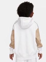 Nike White Oversized Piping Detail Dance Hoodie - Image 2 of 6