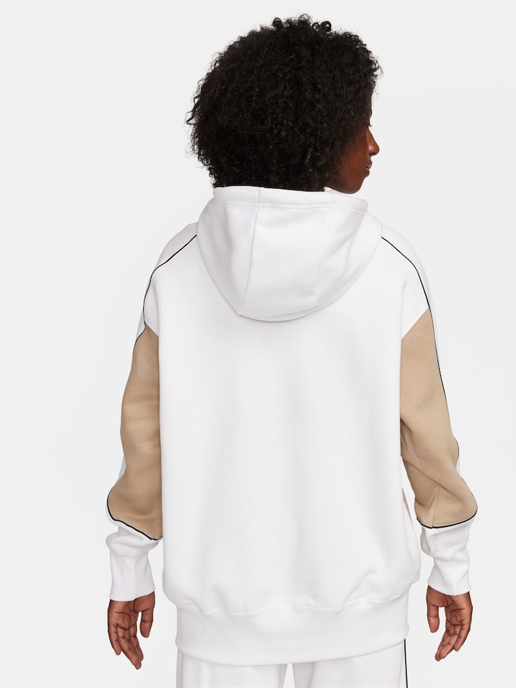 Nike White Oversized Piping Detail Dance Hoodie - Image 2 of 6