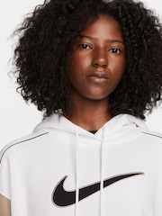 Nike White Oversized Piping Detail Dance Hoodie - Image 3 of 6