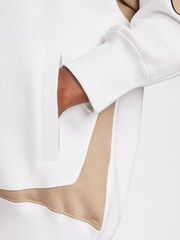 Nike White Oversized Piping Detail Dance Hoodie - Image 4 of 6