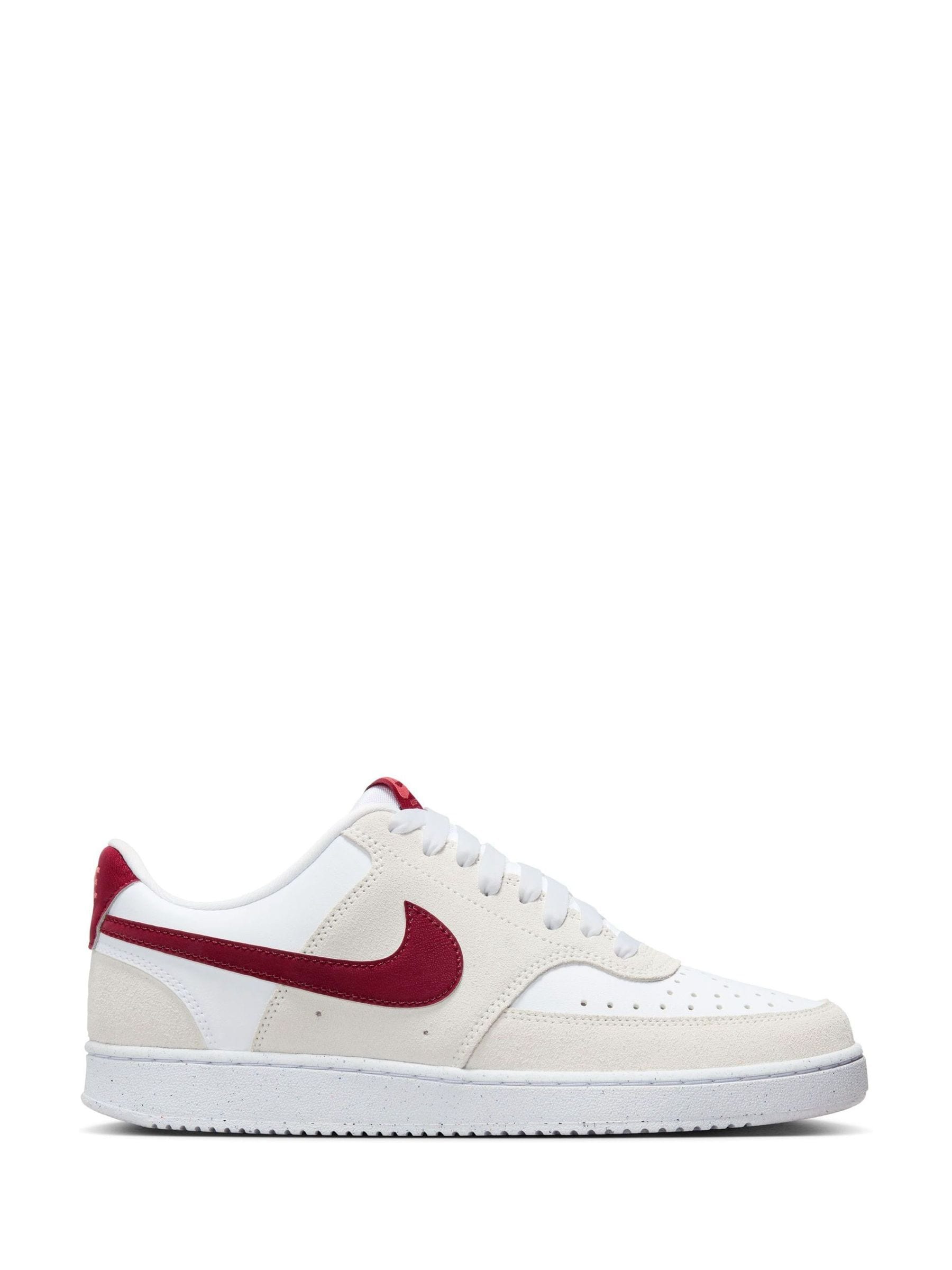 Buy Nike Red Cream Court Vision Low Trainers from Next Luxembourg