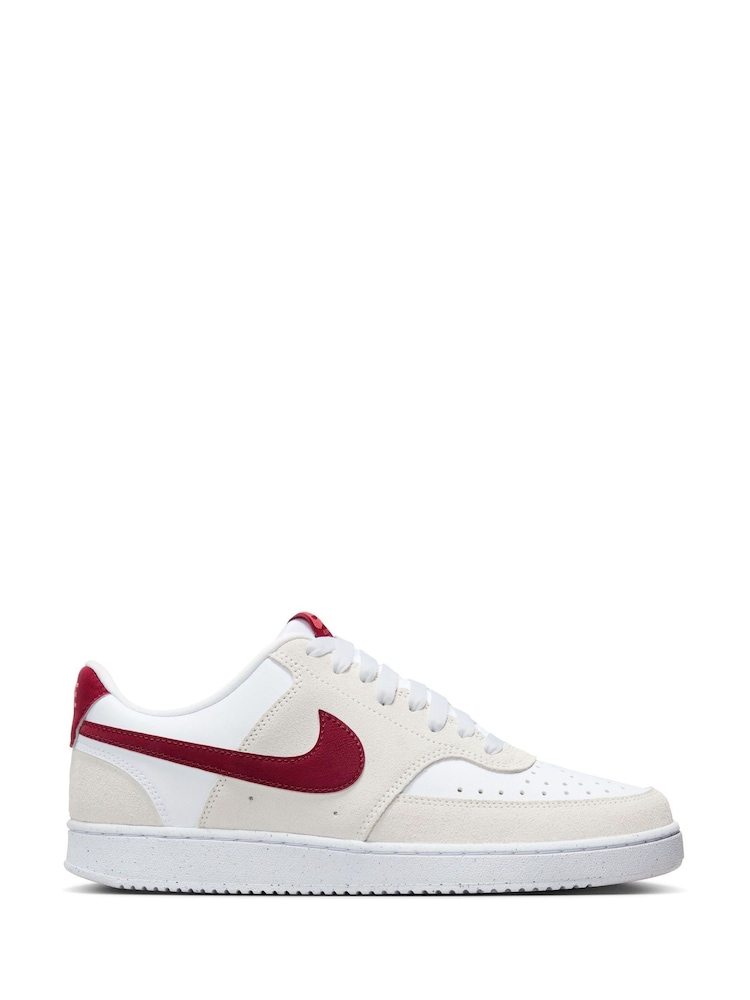 Nike Red/Cream Court Vision Low Trainers - Image 1 of 10