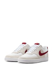 Nike Red/Cream Court Vision Low Trainers - Image 3 of 10