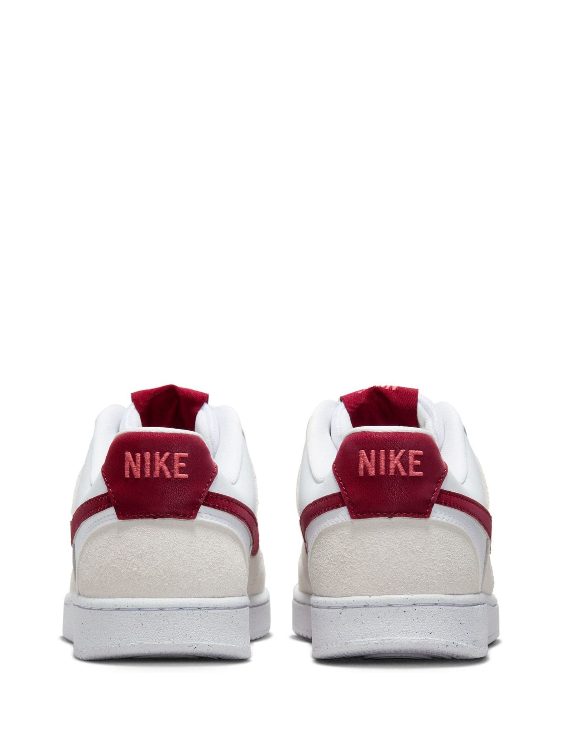 Buy Nike Red Cream Court Vision Low Trainers from Next Luxembourg