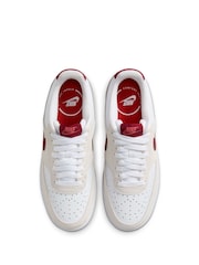 Nike Red/Cream Court Vision Low Trainers - Image 6 of 10