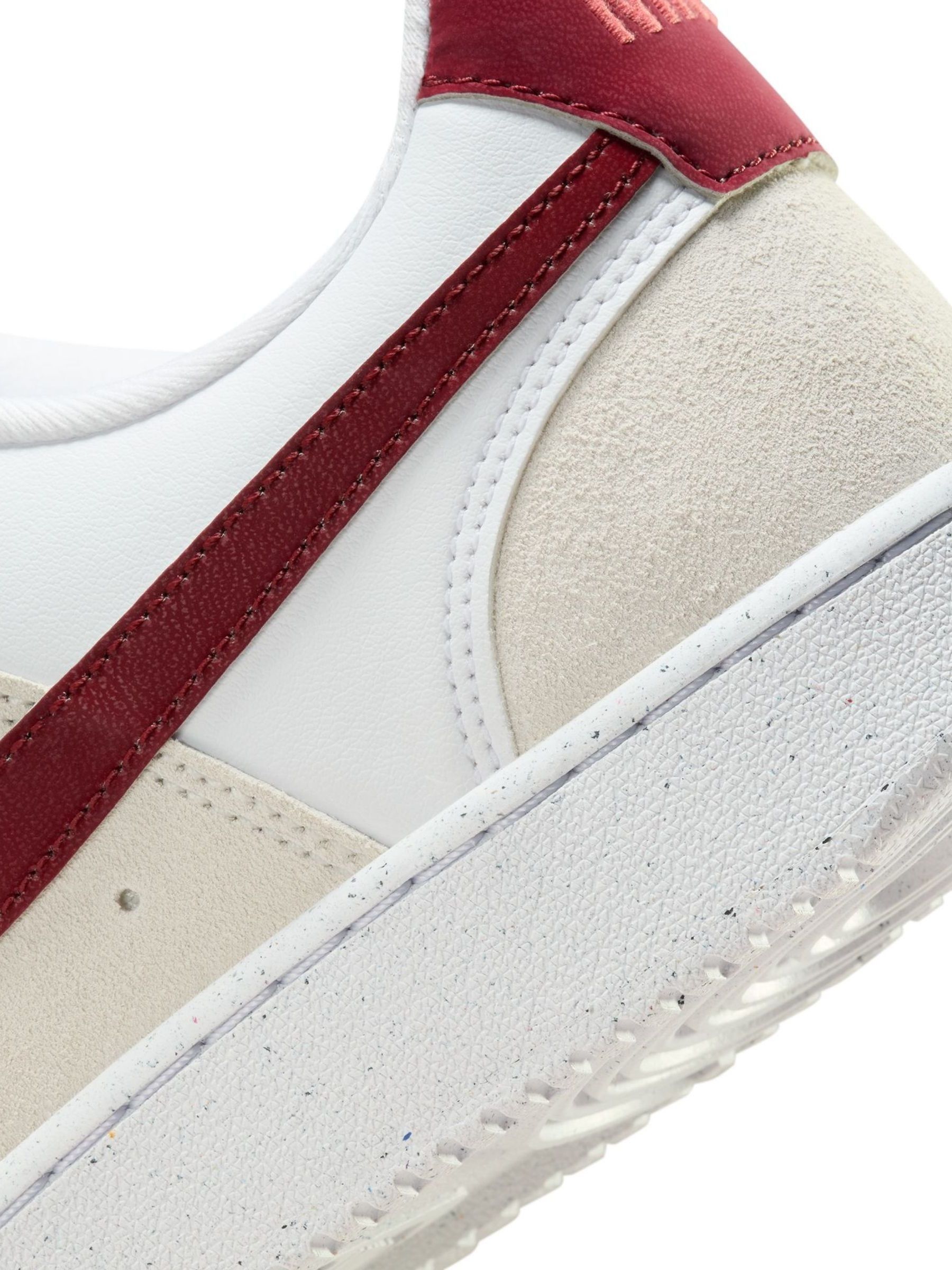 nike white & red court vision trainers
