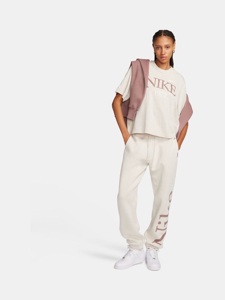 Nike Light Wood Natural Oversized Varsity Sportswear T-Shirt - Image 2 of 5