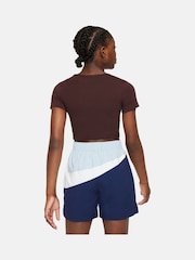 Коричневый - Nike трендовая футболка укороченного кроя - Image 3 of 7