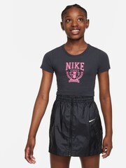 Nike Black Trend Cropped T-Shirt - Image 1 of 7