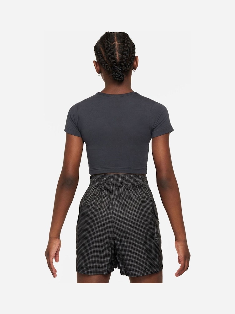 Nike Black Trend Cropped T-Shirt - Image 2 of 7