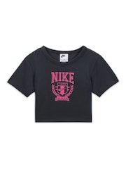 Nike Black Trend Cropped T-Shirt - Image 5 of 7