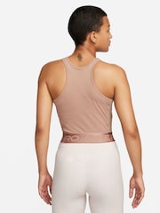 Nike Beige Pro Crop Tank Top - Image 2 of 7