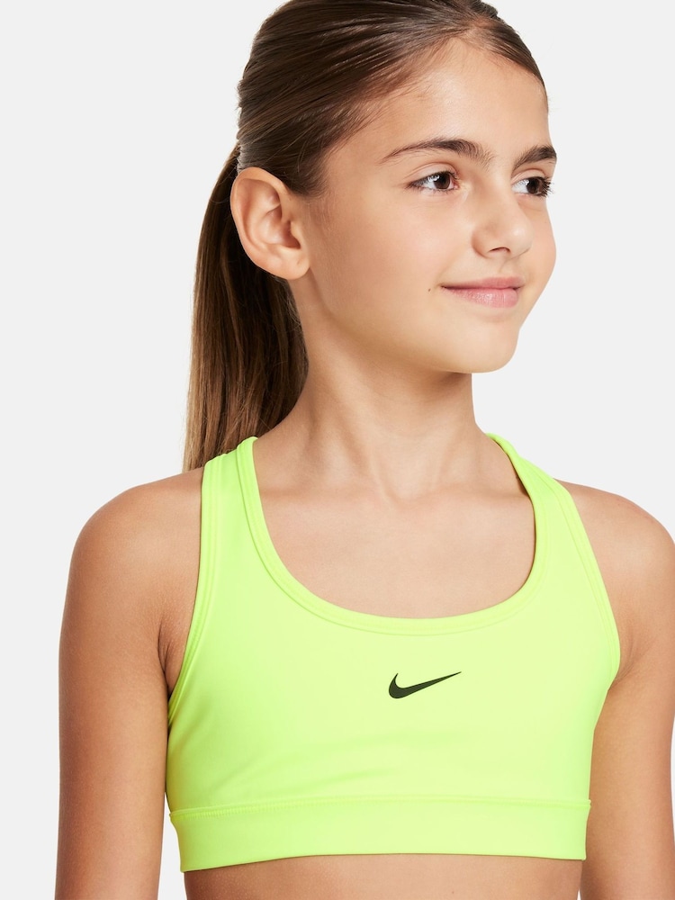 דגם Volt בצבע צהוב - Nike Dri-FIT Swoosh Support Bra - Image 4 of 5