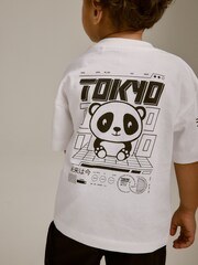 Black Multi Pocket Cargo Trousers & T-Shirt Set (3mths-7yrs) - Image 4 of 9