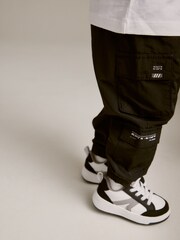 Black Multi Pocket Cargo Trousers & T-Shirt Set (3mths-7yrs) - Image 5 of 9