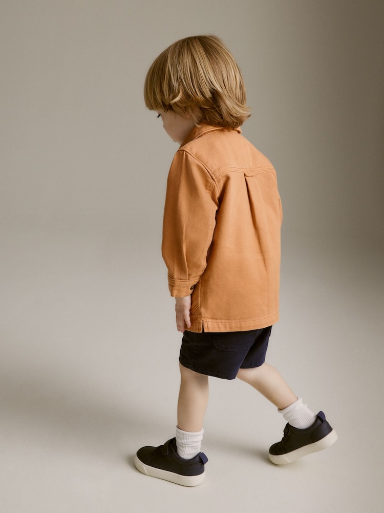 Orange Denim Shacket, T-Shirt and Shorts Set (3mths-7yrs) - Image 2 of 8