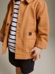 Orange Denim Shacket, T-Shirt and Shorts Set (3mths-7yrs) - Image 4 of 8