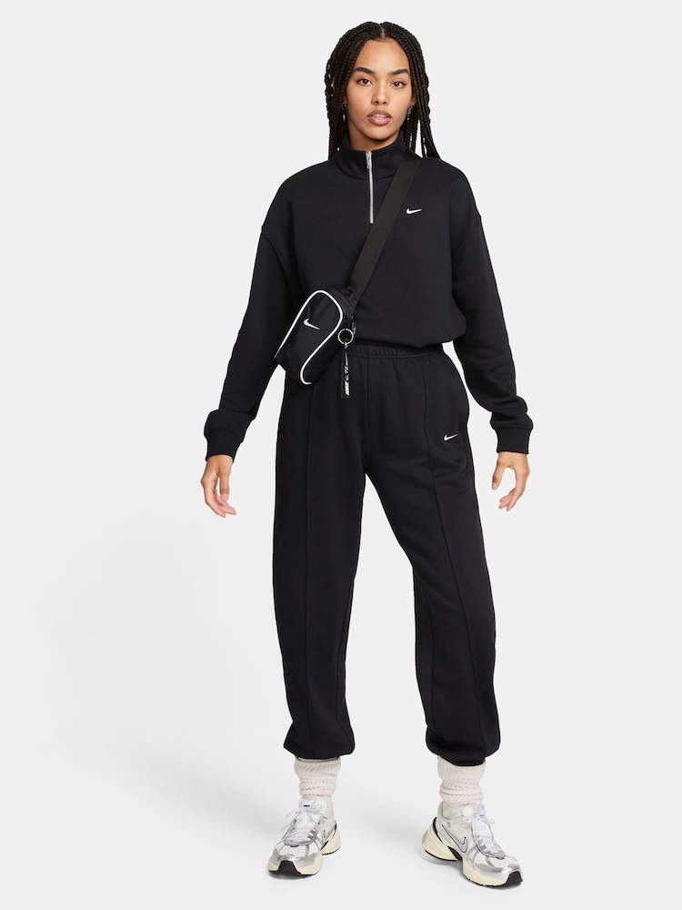 Nike Black Quarter Zip Back Logo Sweatshirt - Image 2 of 5