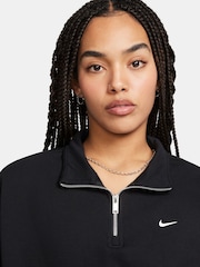 Nike Black Quarter Zip Back Logo Sweatshirt - Image 4 of 5