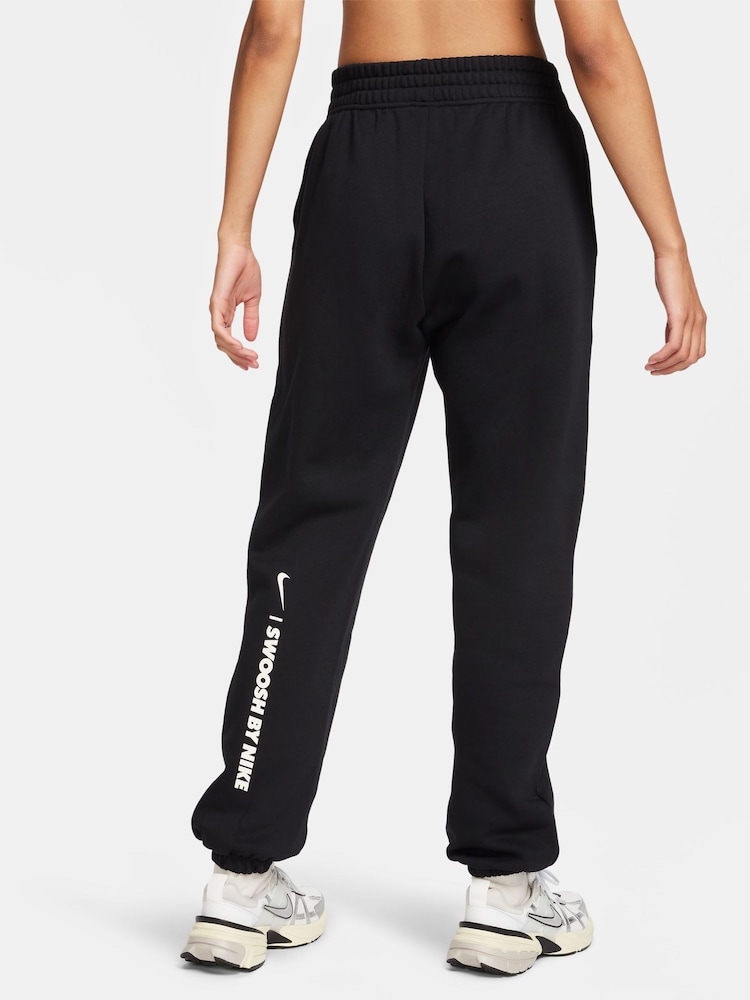Nike Black Swoosh Logo Joggers - Image 2 of 7