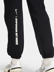 Nike Black Swoosh Logo Joggers - Image 6 of 7