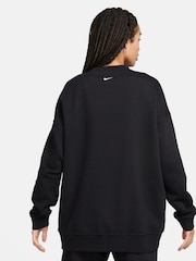 Nike Black Oversized Swoosh Logo Sweatshirt - Image 2 of 5