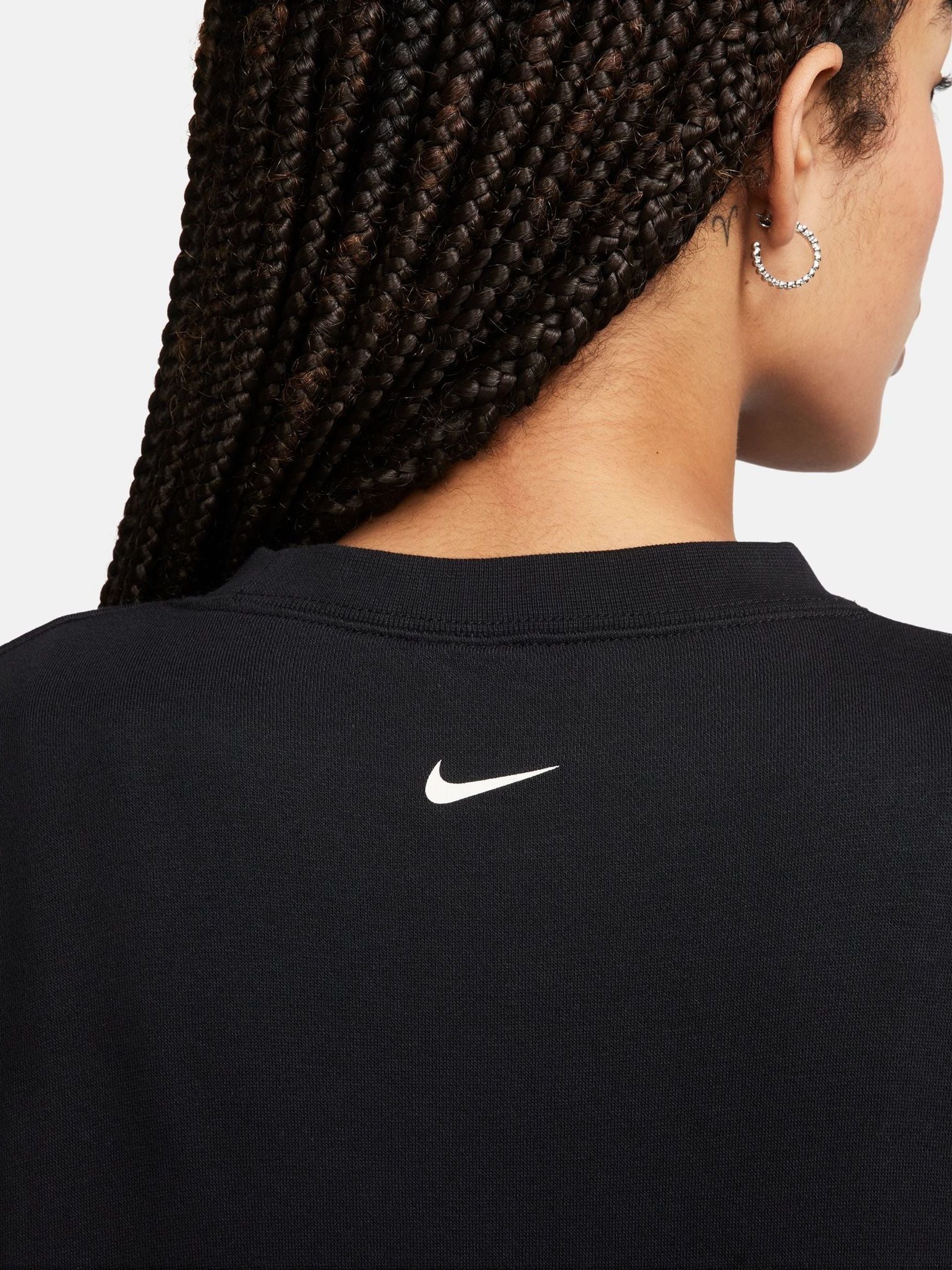 Buy Nike Black Oversized Swoosh Logo Sweatshirt from Next