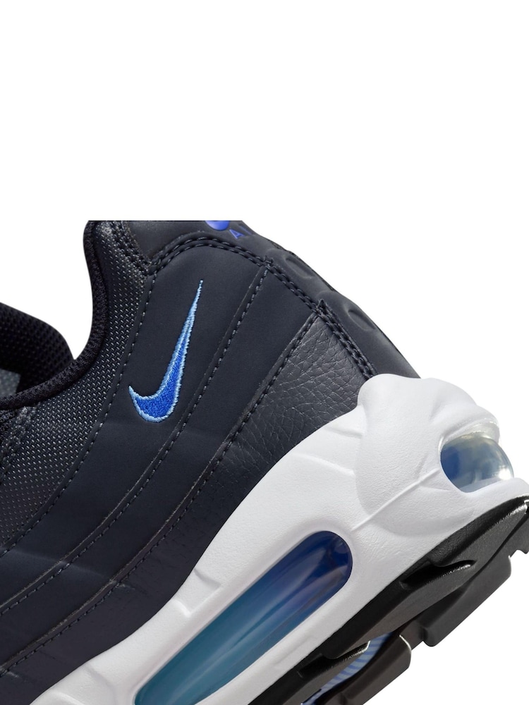 Nike Black/Blue Air Max 95 Trainers - Image 10 of 10