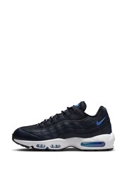 Nike Black/Blue Air Max 95 Trainers - Image 2 of 10