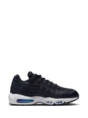 Nike Black/Blue Air Max 95 Trainers - Image 3 of 10