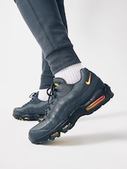 Nike Grey/Orange Air Max 95 Trainers - Image 1 of 11