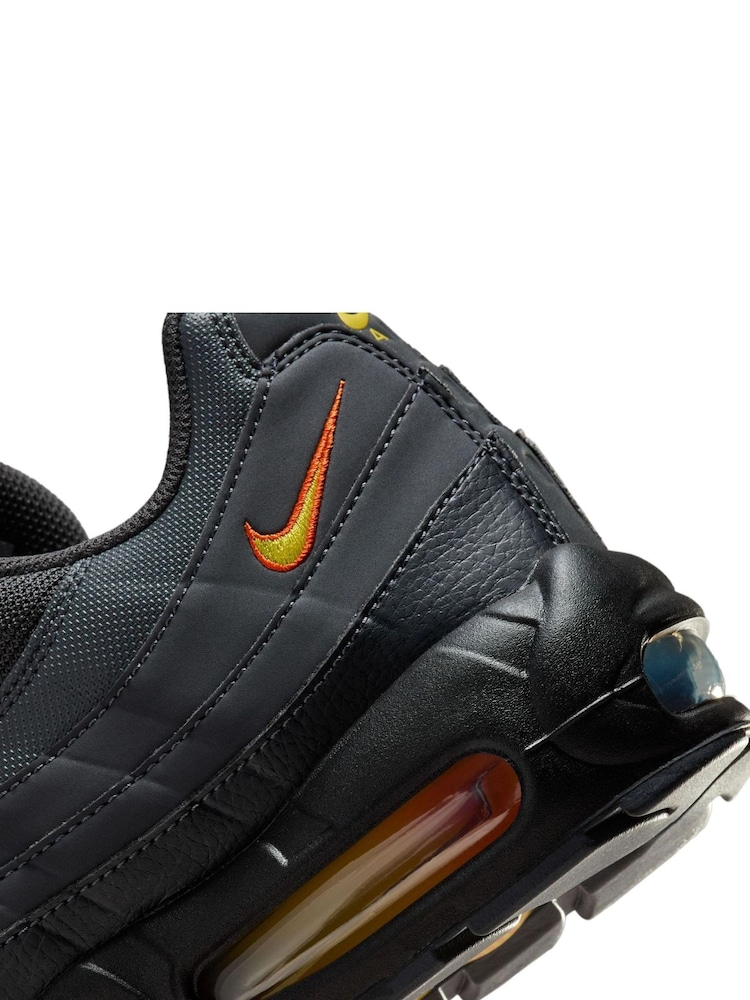 Nike Grey/Orange Air Max 95 Trainers - Image 10 of 11