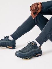 Nike Grey/Orange Air Max 95 Trainers - Image 2 of 11
