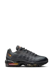 Nike Grey/Orange Air Max 95 Trainers - Image 4 of 11