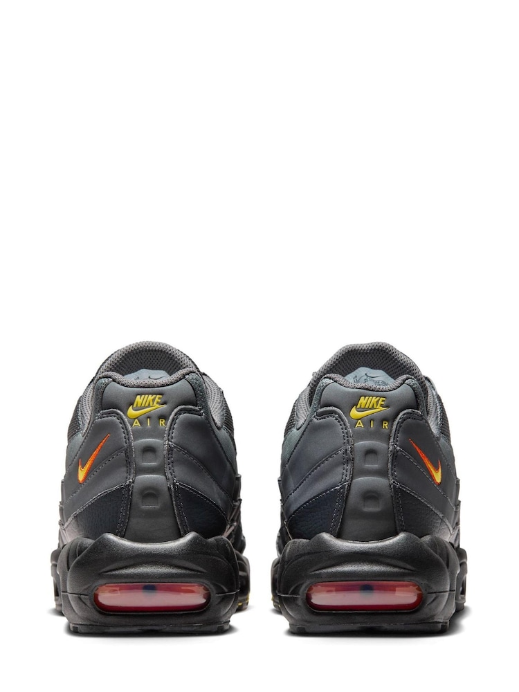 Nike Grey/Orange Air Max 95 Trainers - Image 7 of 11
