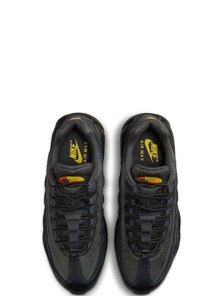 Nike Grey/Orange Air Max 95 Trainers - Image 8 of 11