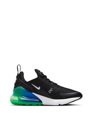 Nike Black/Light Blue Air Max 270 Youth Trainers - Image 3 of 10