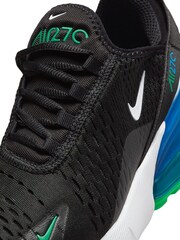 Nike Black/Light Blue Air Max 270 Youth Trainers - Image 9 of 10