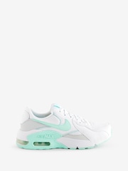 Nike White/ Green Air Max Excee Trainers - Image 1 of 8